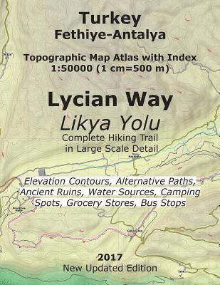 Turkey Fethiye-Antalya Topographic Map Atlas with Index 1 1