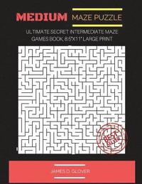 bokomslag Medium Maze Puzzle: Ultimate Secret Intermediate Maze Games Book, 8.5'x11' Large Print