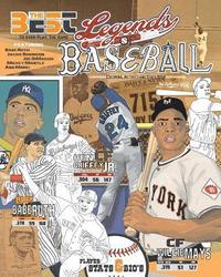 bokomslag Legends of Baseball: Coloring, Activity and Stats Book for Adults and Kids: featuring: Babe Ruth, Jackie Robinson, Joe DiMaggio, Mickey Man