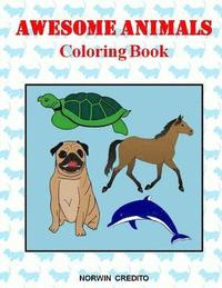bokomslag Awesome Animals Coloring Book