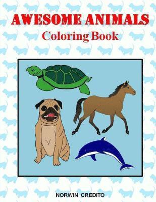 Awesome Animals Coloring Book 1