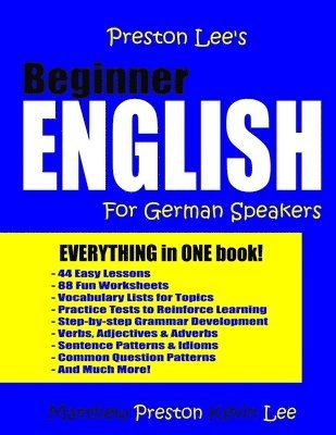 bokomslag Preston Lee's Beginner English For German Speakers