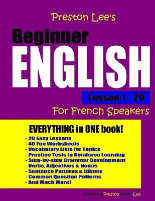 Kevin Lee, Matthew Preston - Preston Lee's Beginner English Lesson 1 - 20 For French Speakers, Häftad
