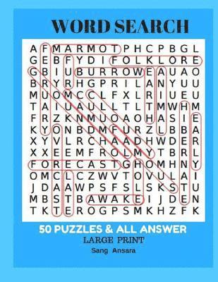 Sang Ansara - Word Search 50 Puzzles & All Answer Large Print: Word Search 50 Puzzles Large Print, Häftad