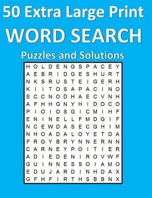 bokomslag 50 Extra Large Print Word Search Puzzles and Solutions: Clear and easy to see