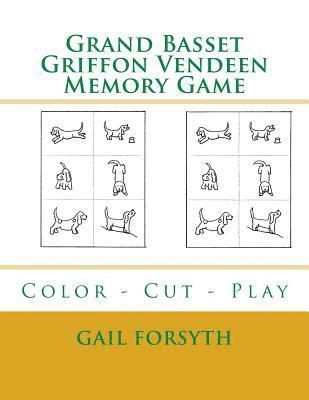 Grand Basset Griffon Vendeen Memory Game: Color - Cut - Play 1