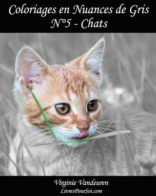 Coloriages en Nuances de Gris - N° 5 - Chats: 25 images de chats toutes en nuances de gris à colorier 1