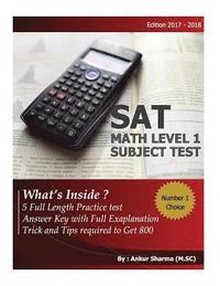 bokomslag SAT Math Level 1 (subject test): SAT Math 1 subject test