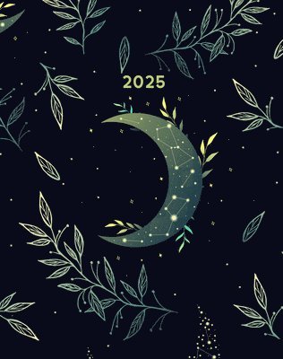 Floral Moon 2025 7.5 X 9.5 Booklet Monthly Planner 1