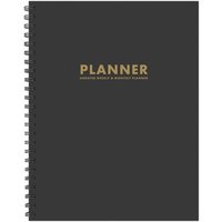 bokomslag Charcoal Gray 8.5 X 11 Undated Monthly Planner