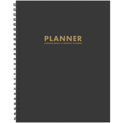 Charcoal Gray 8.5 X 11 Undated Monthly Planner 1