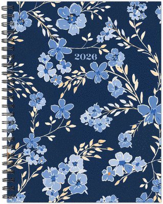 Willow Creek Press - Bluesy Floral 2026 6.5 X 8.5 Weekly Monthly Softcover Planner, Häftad