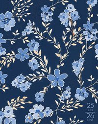 bokomslag Bluesy Floral Academic July 2025 - June 2026 8.5 X 11 Softcover Planner