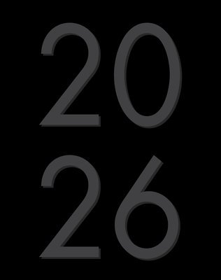 Willow Creek Press - Basic Black 2026 7.5 X 9.5 Booklet Monthly Planner, Häftad