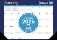 bokomslag Punny Art of David Olenick 2026 17 X 12 Small Monthly Deskpad