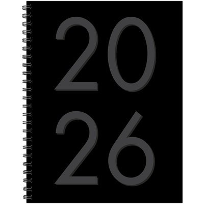 Willow Creek Press - Black 2026 8.5 X 11 Weekly Monthly Softcover Planner, Häftad