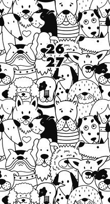 Woof 2-Year 2026-27 3.5 X 6.5 Monthly Pocket Planner