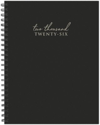 Willow Creek Press - Contemporary Black (Trilingual) 2026 6.5 X 8.5 Weekly Monthly Softcover Planner, Häftad
