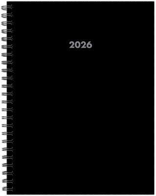 Willow Creek Press - Basic Black 2026 6.5 X 8.5 Weekly Monthly Softcover Planner, Häftad