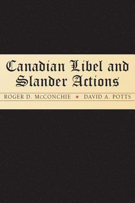 bokomslag Canadian Libel and Slander Actions