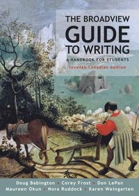 bokomslag The Broadview Guide to Writing, Canadian Edition