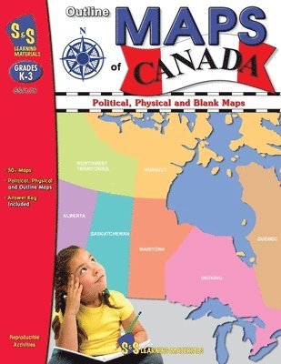 bokomslag Outline Maps of Canada Grades K-3