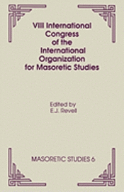 bokomslag VIII International Congress of the International Organization for Masoretic Studies