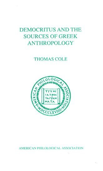 bokomslag Democritus and the Sources of Greek Anthropology