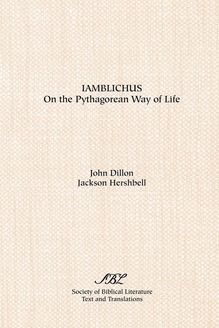 On The Pythagorean Way Of Life 1