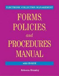 bokomslag Electronic Collection Management Forms, Policies, and Procedures Manual