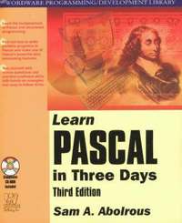 bokomslag Learn Pascal in Three Days