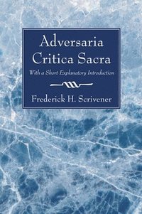 bokomslag Adversaria Critica Sacra