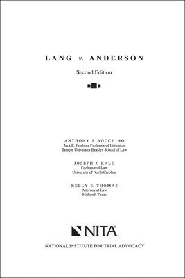 bokomslag Lang V. Anderson: Case File