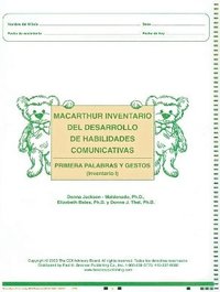 bokomslag Macarthur Communicative Development Inventories (Cdis)  Inventario I: Primeras Palabras y Gestos (Package of 25)