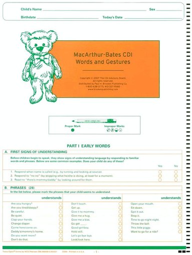 Larry Fenson - MacArthur Communicative Development Inventories (CDI), Häftad