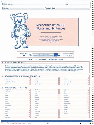 Larry Fenson - MacArthur Communicative Development Inventories (CDI), Häftad
