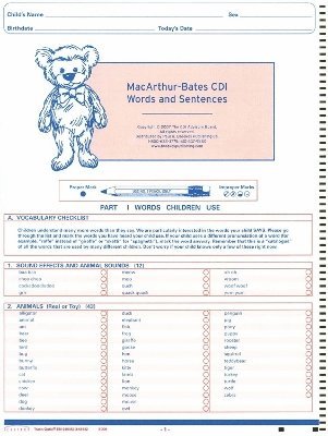 MacArthur Communicative Development Inventories (CDI) 1