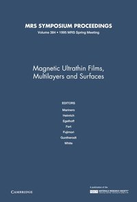 bokomslag Magnetic Ultrathin Films, Multilayers and Surfaces: Volume 384