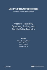 bokomslag Fracture-Instability Dynamics, Scaling and Ductile/Brittle Behavior: Volume 409