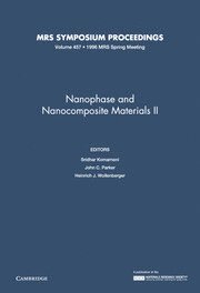 bokomslag Nanophase and Nanocomposite Materials II: Volume 457