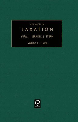 Jerrold J. Stern - Advances in Taxation, Inbunden