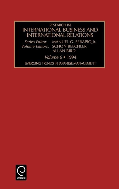 Manuel G. Serapio - Emerging Trends in Japanese Management, Inbunden