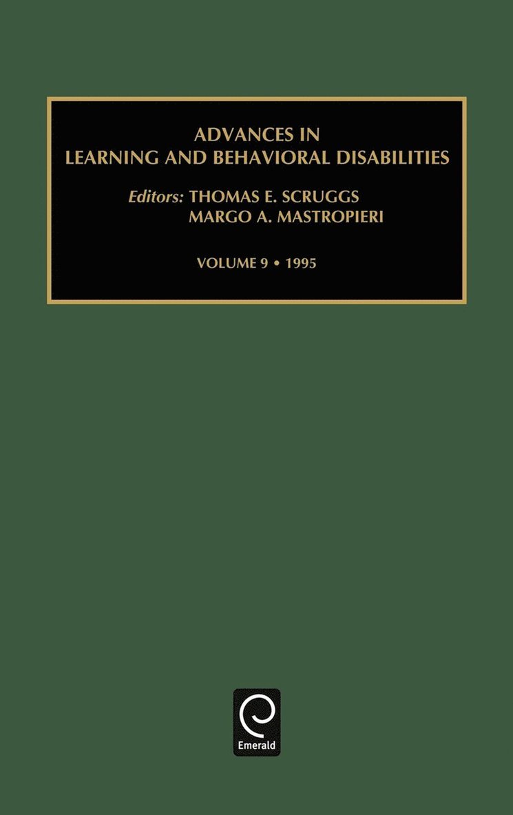 Thomas E. Scruggs, Margo A. Mastropieri, Margo a. Mastropieri - Advances in Learning and Behavioural Disabilities, Inbunden