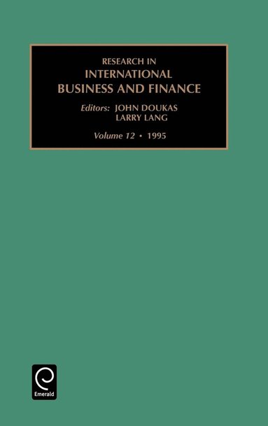 bokomslag Research in International Business and Finance