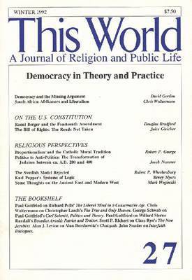 Democracy in Theory and Practice 1