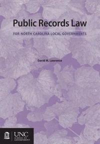 bokomslag Public Records Law for North Carolina Local Governments