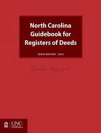 bokomslag North Carolina Guidebook for Registers of Deeds