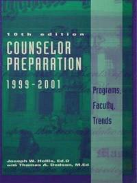 bokomslag Counselor Preparation 1999-2001: Programs, Faculty, Trends