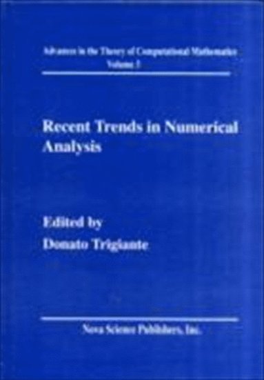 bokomslag Recent Trends in Numerical Analysis