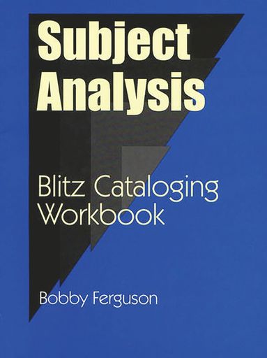 bokomslag Subject Analysis